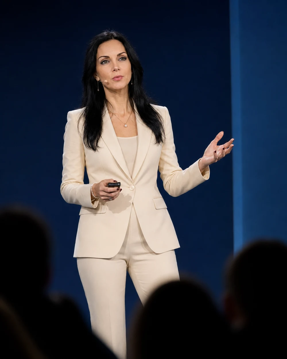 Eleonora Pizzutti speaking at a corporate event on leadership and inclusion